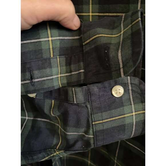 Ralph Lauren 3XLT 3TGL BIG & TALL Green & Yellow Checkered Buttoned Long Sleeve - Picture 5 of 16